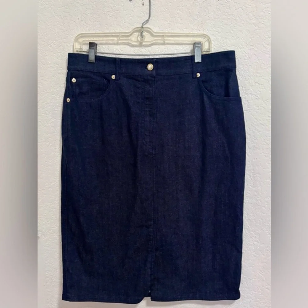St. John dark denim skirt